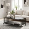 Couchtisch 110cm Eiche Optik Schwarz Sofatisch Wohnzimmertisch Beistelltisch