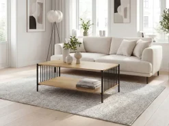 Couchtisch 110cm Eiche Optik Sofatisch Wohnzimmertisch Beistelltisch Ablage