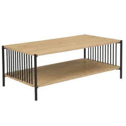 Couchtisch 110cm Eiche Optik Sofatisch Wohnzimmertisch Beistelltisch Ablage