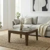 Couchtisch 60cm Mango Massivholz Walnuss Sofatisch Wohnzimmertisch Beistelltisch