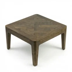 Couchtisch 60cm Mango Massivholz Walnuss Sofatisch Wohnzimmertisch Beistelltisch