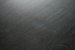 Couchtisch 80cm nierenförmig Massivholz schwarz Wohnzimmertisch Metallgestell