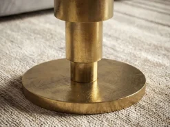 Couchtisch 60cm rund Marmor Wohnzimmertisch Sofatisch Alu Beistelltisch Metall