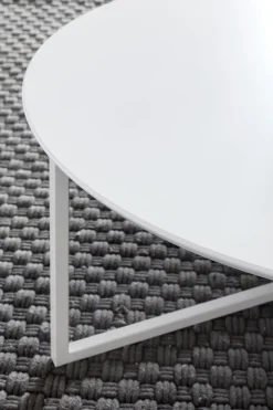 Couchtisch 80cm Rund Weiß Matt Design Wohnzimmertisch Sofa Beistell Tisch