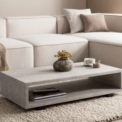 Couchtisch FineBuy 100 cm Wohnzimmertisch Sofatisch Stauraum Groß Kaffeetisch
