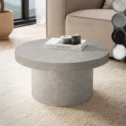 Couchtisch FineBuy 60 cm Wohnzimmertisch Sofatisch Rund Klein Kaffeetisch Modern