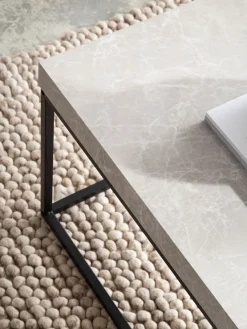 Couchtisch FineBuy Sofatisch 120 cm Wohnzimmertisch Groß Kaffeetisch Modern