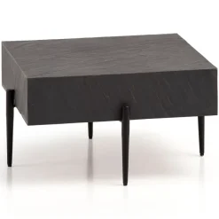 Couchtisch FineBuy Sofatisch Steinoptik Anthrazit 64x64x35 cm Wohnzimmertisch