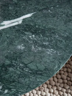 Couchtisch FineBuy Sofatisch Echter Marmor Ø 70 cm Tisch Wohnzimmertisch Rund