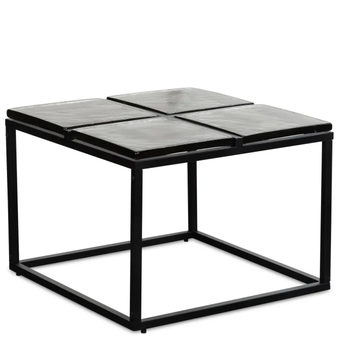 Couchtisch FineBuy Sofatisch Glas 58x58 cm Wohnzimmertisch Tisch Quadratisch
