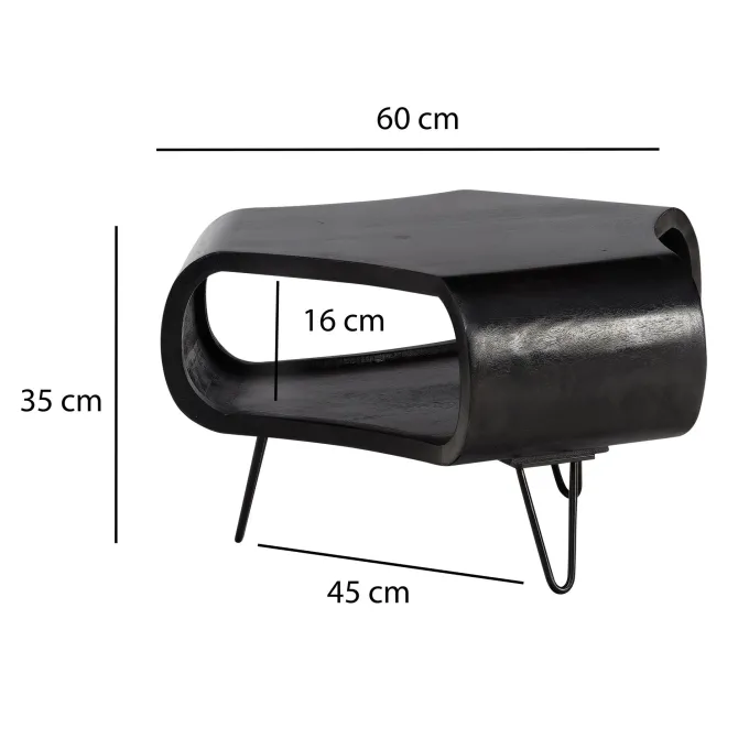 Couchtisch FineBuy Sofatisch Massivholz 60 cm Wohnzimmertisch Tisch Stauraum