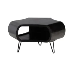 Couchtisch FineBuy Sofatisch Massivholz 60 cm Wohnzimmertisch Tisch Stauraum