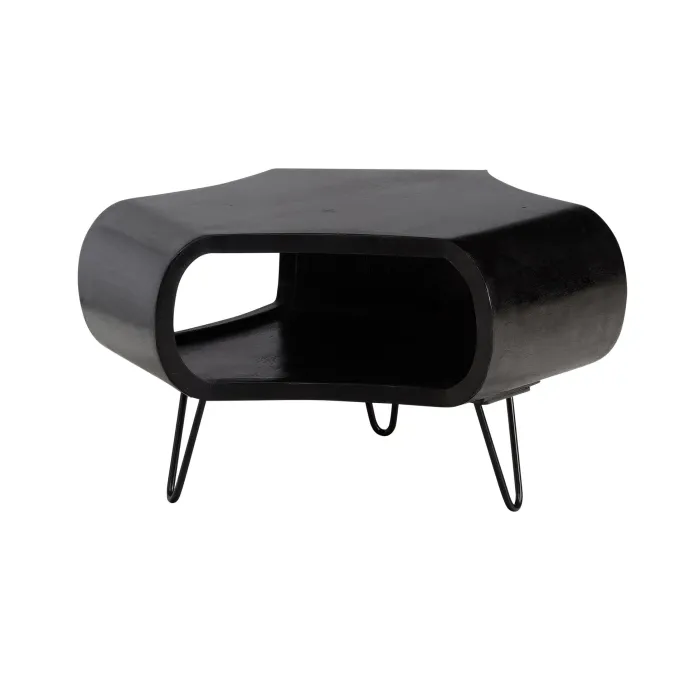 Couchtisch FineBuy Sofatisch Massivholz 60 cm Wohnzimmertisch Tisch Stauraum