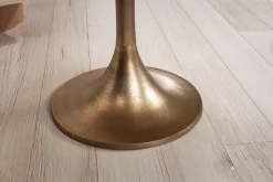 Couchtisch FineBuy Sofatisch Metall Gold Ø 60 cm Tisch Wohnzimmertisch Rund