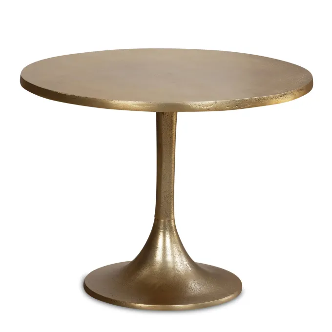 Couchtisch FineBuy Sofatisch Metall Gold Ø 60 cm Tisch Wohnzimmertisch Rund