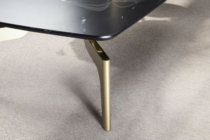 Couchtisch FineBuy Wohnzimmertisch Marmor Optik Schwarz Sofatisch 120 cm Tisch