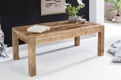 Couchtisch Mango Massivholz 110cm rechteckiger Wohnzimmertisch Landhausstil
