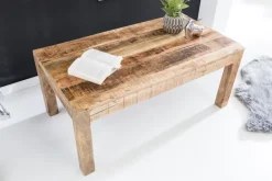 Couchtisch Mango Massivholz 110cm rechteckiger Wohnzimmertisch Landhausstil