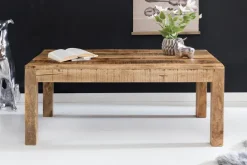 Couchtisch Mango Massivholz 110cm rechteckiger Wohnzimmertisch Landhausstil
