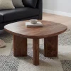 Couchtisch Mango Massivholz 60cm quadratisch Handgefertigter Wohnzimmertisch