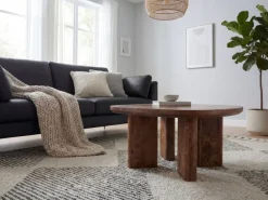 Couchtisch Mango Massivholz 60cm quadratisch Handgefertigter Wohnzimmertisch