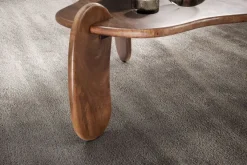 Couchtisch Mango Massivholz Ø78cm Design Wohnzimmertisch in organischer Form