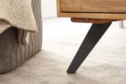 Couchtisch Massivholz 95cm Wohnzimmertisch rechteckig Schublade Industrial