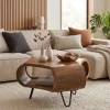 Couchtisch Massivholz 60cm Wohnzimmertisch mit Stauraum Sofatisch Beistelltisch