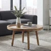 Couchtisch Massivholz Sofatisch 60cm rund Beistelltisch Design Wohnzimmertisch