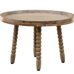 Couchtisch Massivholz Sofatisch 60cm rund Beistelltisch Design Wohnzimmertisch