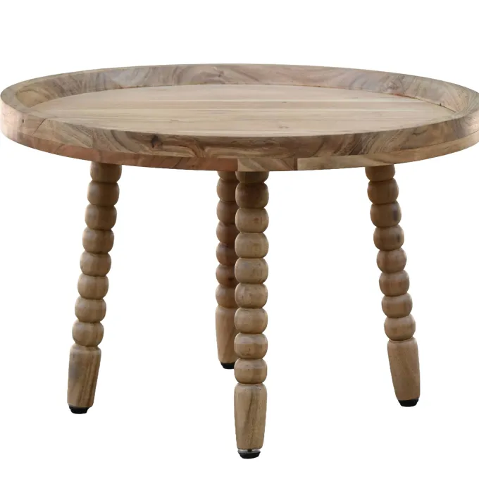Couchtisch Massivholz Sofatisch 60cm rund Beistelltisch Design Wohnzimmertisch