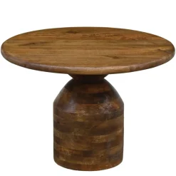 Couchtisch Massivholz Sofatisch 60cm rund Beistelltisch Design Wohnzimmertisch