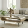Couchtisch Massivholz white wash 90cm Wohnzimmertisch Sofatisch Beistelltisch