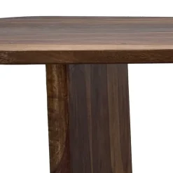 Couchtisch oval aus Sheesham Massivholz Sofatisch 120cm moderner Wohnzimmertisch