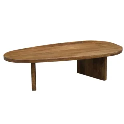 Couchtisch oval Mango Massivholz Sofatisch 120cm Beistelltisch Wohnzimmertisch