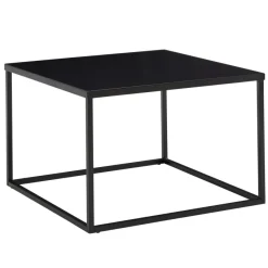 Couchtisch Quadratisch 60cm Schwarz Metall Design Wohnzimmertisch Beistelltisch