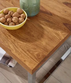 Couchtisch quadratisch 60cm Sheesham Massivholz Wohnzimmertisch Beistelltisch