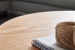 Couchtisch rund 70cm Skandinavisches Eiche Design Wohnzimmertisch Beistelltisch