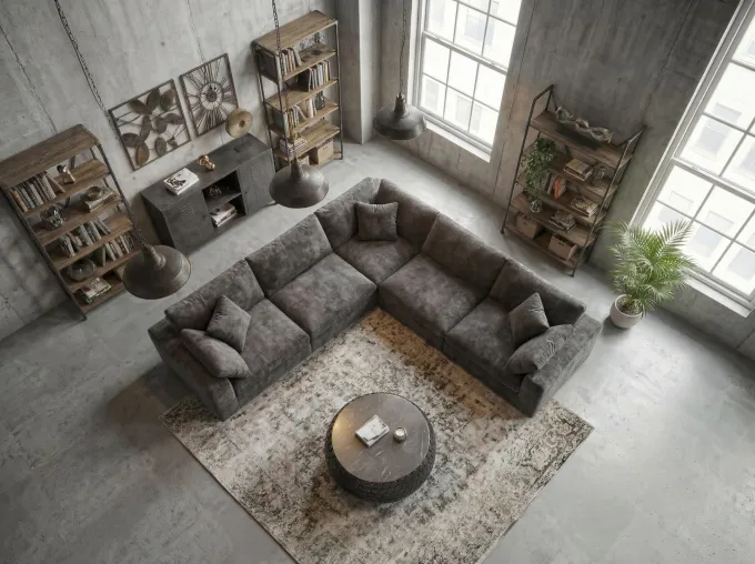 Couchtisch rund 65cm Sofatisch Aluminium schwarz Metall Marmor Wohnzimmertisch