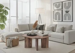 Couchtisch Sheesham Massivholz 60cm quadratisch Handgefertigter Wohnzimmertisch