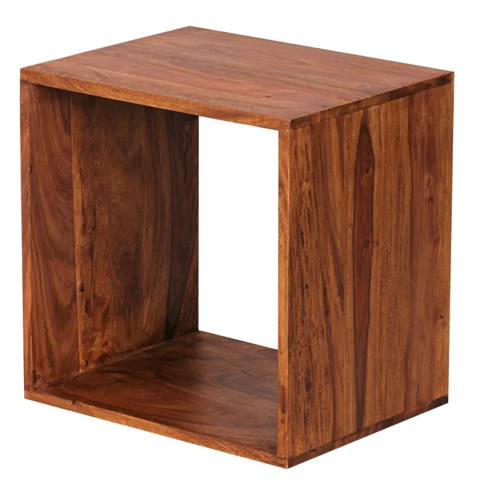 Cube Massivholz Regal Beistelltisch Tisch Holzcube Würfelregal Couchtisch