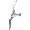 Deko Möwe Metall Alu poliert Vogel Silber Design Tier Maritim Wohnzimmer modern