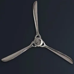 Deko Propeller FineBuy 85 cm Wanddeko Aluminium Flugzeug Wandpropeller Wohndeko