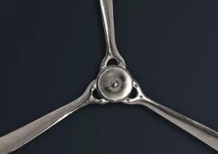 Deko Propeller FineBuy 85 cm Wanddeko Aluminium Flugzeug Wandpropeller Wohndeko