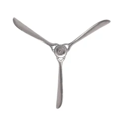 Deko Propeller FineBuy 85 cm Wanddeko Aluminium Flugzeug Wandpropeller Wohndeko