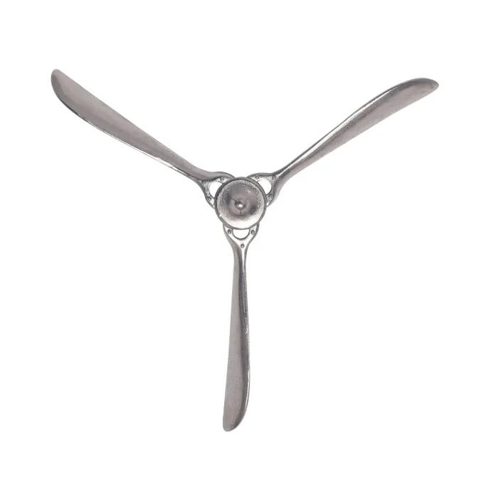 Deko Propeller FineBuy 85 cm Wanddeko Aluminium Flugzeug Wandpropeller Wohndeko