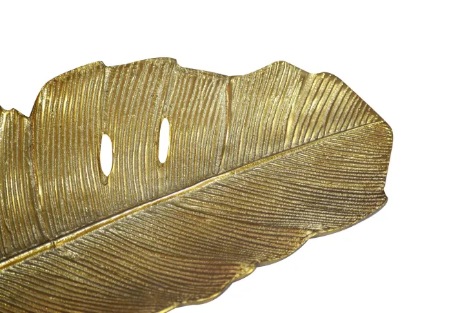 Dekoschale Blatt Aluminium Gold Schale Groß Tischdeko Alu Metall Wohnaccessoire