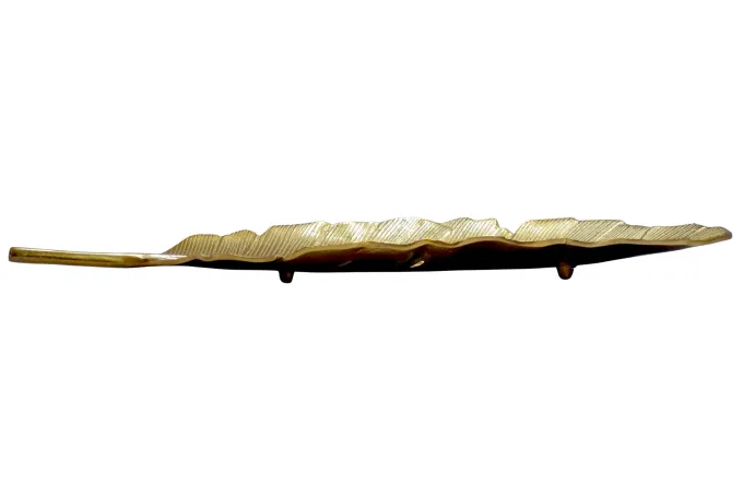 Dekoschale Blatt Aluminium Gold Schale Groß Tischdeko Alu Metall Wohnaccessoire