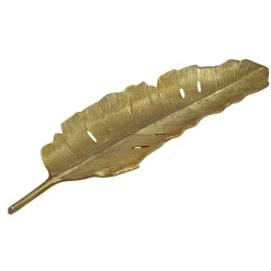 Dekoschale Blatt Aluminium Gold Schale Groß Tischdeko Alu Metall Wohnaccessoire