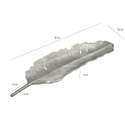 Dekoschale Blatt Aluminium Silber Schale Groß Tischdeko Metall Wohnaccessoire